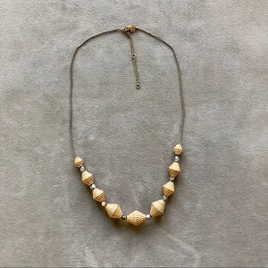 Madewell Gold Bead Statement Necklace
